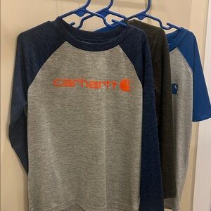 Carhartt Kids' Gray Shirt with Navy Sleeves